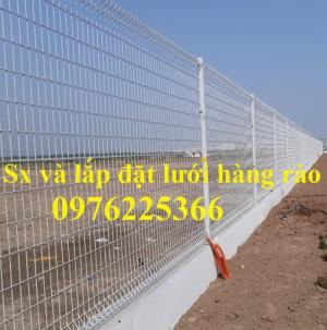 Hàng rào lưới thép mạ kẽm sơn tĩnh điện D5 a50x200 chấn sóng