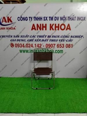 Ghế Xếp Lưới Inox Cà Phê