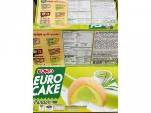 Bánh bông lan trứng Euro Cake Thái Lan- Nhân lá dứa