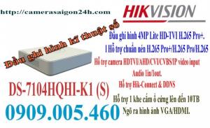 Đầu ghi hình 4MP Lite HD-TVI H.265 Pro+. HIKVISION