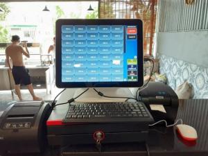 Lắp đặt máy tính tiền cảm ứng - Pos cho quán trà sữa giá rẻ tại Khánh Hòa