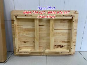 Bàn ngồi bệt 70x50cm chân thang - Bàn gỗ xếp - Ngọc Phát