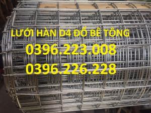 Lưới thép hàn, lưới đổ sàn D4 mắt 100*100 giá rẻ