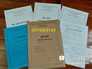 Hồ sơ cán bộ công chức bìa dày đẹp
