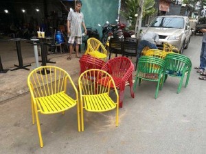 Ghế sắt cafe đủ màu giá rẻ