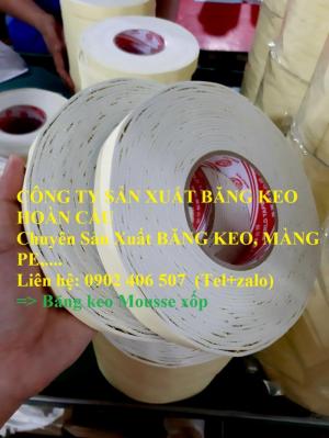 BĂNG KEO 2 MẶT MOUSSE XỐP VÀNG