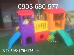 Chuyên cầu trượt liên hoàn ngoài trời cho trường mầm non, công viên, sân chơi