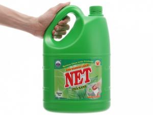 Nước rửa chén NET kháng khuẩn hương trà xanh can 3.88 lít