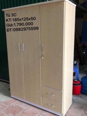 Tủ nhựa 3 cánh cao 185