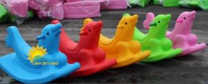 Bập bênh đơn hình con vật đáng yêu nhiều màu sắc cho bé mầm non