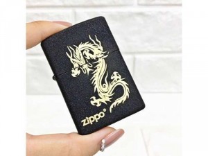 Bật lửa zippo mỹ đen nhám khắc hình