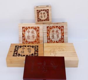 Hộp bánh trung thu bằng tre, gỗ
