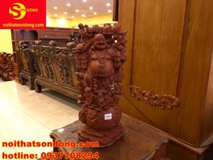 Tượng di lạc ngũ phúc đứng cành đào siêu đẹp mua ngay