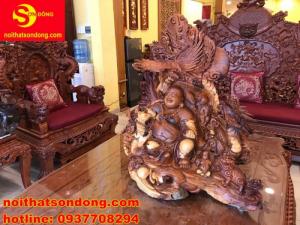 Di lạc tứ linh gỗ hương Việt ViP đẹp như tranh