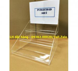 Kệ trưng bày sản phẩm mỹ phẩm, kệ đựng nail, sơn móng tay mica