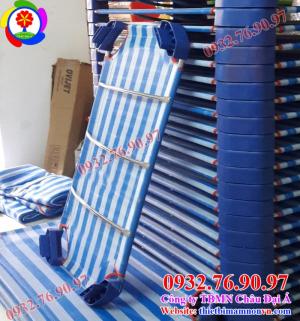 Giường lưới vải caro, sọc xanh dương, xanh rêu