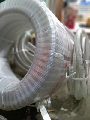 Ống nhựa mềm lõi thép màu trắng - Hàn Quốc