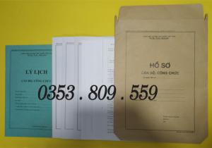 Hồ sơ cán bộ, công chức giá sỉ