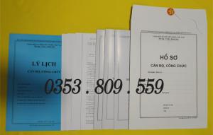 Hồ sơ cán bộ, công chức giá sỉ