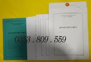 Bán hồ sơ viên chức thông tư 07/2019, Bìa trắng