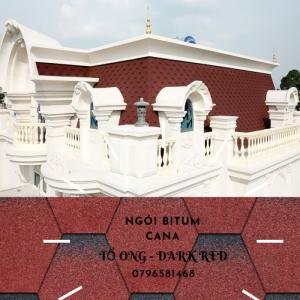 Ngói bitum CANA – Kiểu dáng tổ ong
Màu sắc: Dark Red
Kích thước tấm: 320 x 1000mm
Khoảng lộ thiên (hữu dụng): 137mm
Quy cách đóng gói: 22 tấm/gói
Diện tích phủ bề mặt mỗi gói:
Trọng lượng đóng gói: 23Kg/gói