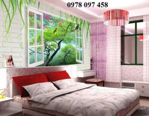 Tranh nội thất phòng ngủ - tranh gạch 3D