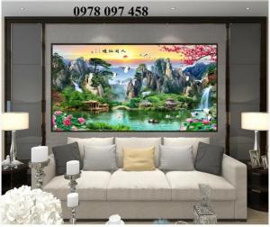 Tranh nội thất phòng làm việc- tranh gạch 3d