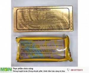 Thông huyết hoàn (Tung shueh pills ) hình đầu trâu vàng trị đau lưng mỏi gối phong thấp rất hay