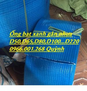 Ống bạt cốt dù phủ nhựa, ống bạt xanh xả bùn D50, D65, D80, D100, D150, D200, D220
