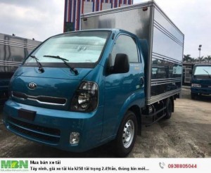 Tây ninh, giá xe tại KIA K250 2,5 tấn thùng kín, động cơ HUYNDAI bán trả góp
