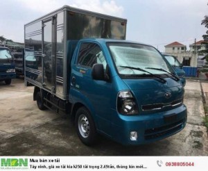Tây ninh, giá xe tại KIA K250 2,5 tấn thùng kín, động cơ HUYNDAI bán trả góp