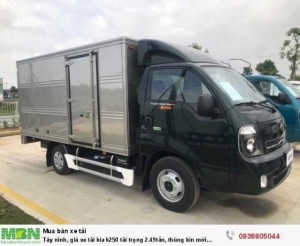 Tây ninh, giá xe tại KIA K250 2,5 tấn thùng kín, động cơ HUYNDAI bán trả góp