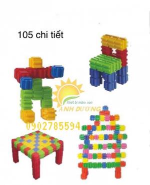 Bộ lắp ráp thông minh dành cho bé gồm nhiều chi tiết