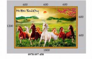 Tranh gạch phong thủy - tranh gạch ngựa