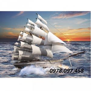 Tranh thuận buồm xuôi gió - gạch tranh 3D