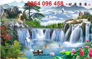 Tranh gạch men 3d thác nước - 76CV