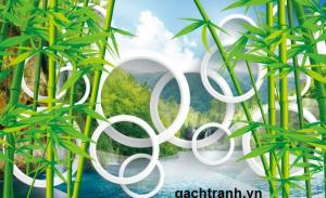 Tranh gạch men 3d tre trúc - 78VB