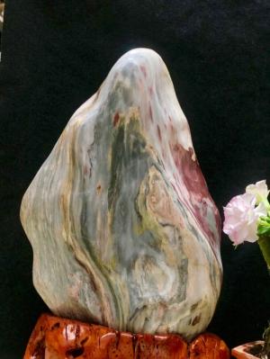 Đá cảnh tự nhiên Vân Serpentine KT : C69xN36 cm (MS : 206)