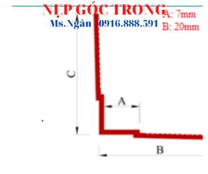 Nẹp nhựa hoàn thiện góc trong - Nẹp V góc âm - Nẹp nhựa