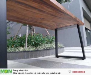 Chân bàn sắt - bàn chân sắt chữ u phụ kiện chân bàn sắt