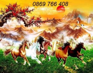 Tranh gạch 3D-Tranh bát mã