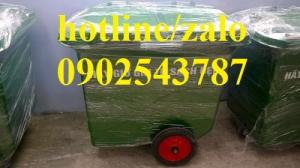 Xe thu gom rác thải 660 lít ,thùng rác công cộng 660 lít giá rẻ
