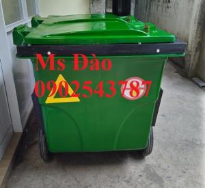 Xe thu gom rác thải 660 lít ,thùng rác công cộng 660 lít giá rẻ