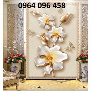 Tranh gạch men 3d dán tường khổ dọc - 12KL