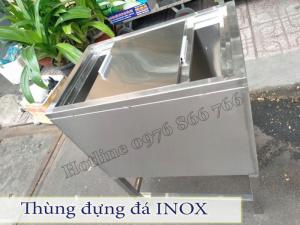 THÙNG ĐỰNG ĐÁ INOX - THÙNG ĐÁ INOX ÂM BÀN TẤN PHÁT 304