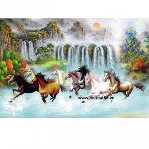 Tranh phòng khách - tranh bát mã
