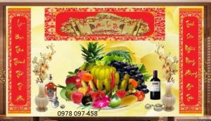 Tranh gạch phòng thờ - tranh 3D