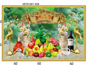Tranh gạch phòng thờ - tranh 3D