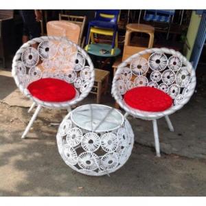 Ghế giả mây đồng tiền..
