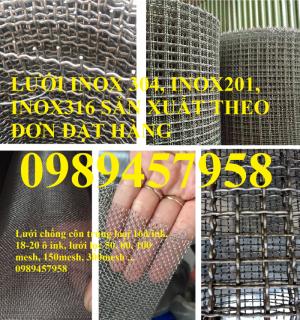 Bán Lưới inox 304 3x3, Inox 5x5, Inox304 10x10, 15x15, 20x20, 25x25, 30x30, Lưới đan inox 316